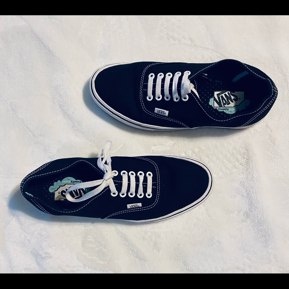 Black and White Vans Shoes